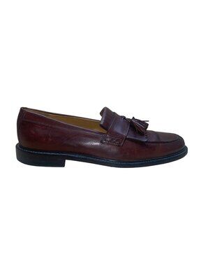 Handcrafted Johnston & Murphy Men’s Brown Leather Tassel Slip-On Loafers Size 11